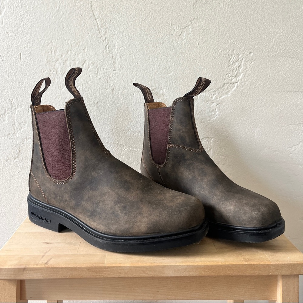 Blundstone Rustic Brown AU 4.5/US 7.5 Chisel Toe Dress Chelsea Boots